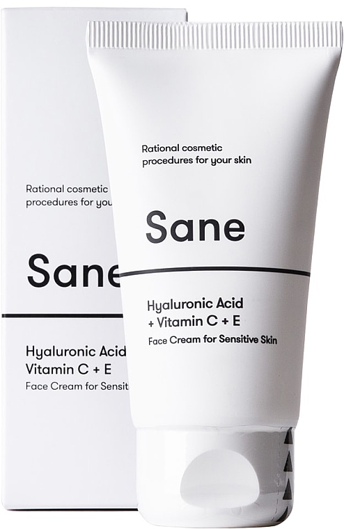 Sane Hyaluronic Acid + Vitamin C + E Face Cream For Sensitive Skin
